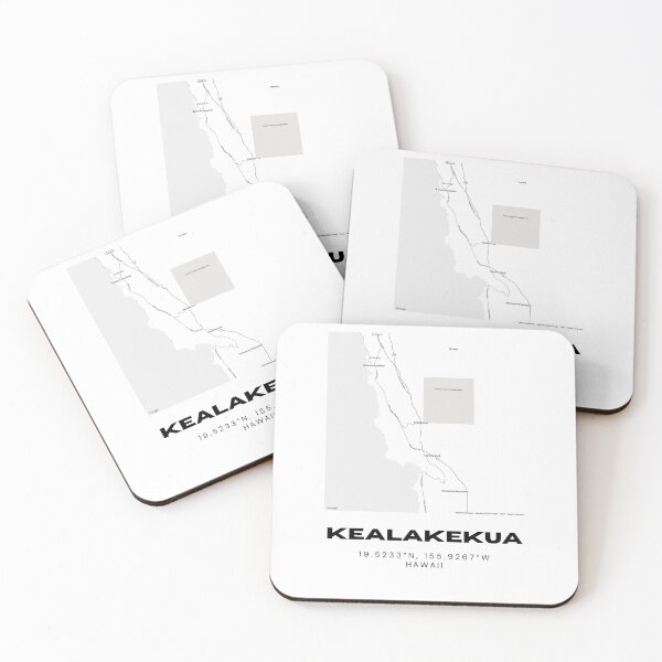 Item preview, Kealakekua Hawaii Map | Minimalist South Kona Location Design designed and sold by RM-Journey.