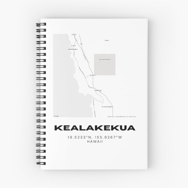 Item preview, Kealakekua Hawaii Map | Minimalist South Kona Location Design designed and sold by RM-Journey.