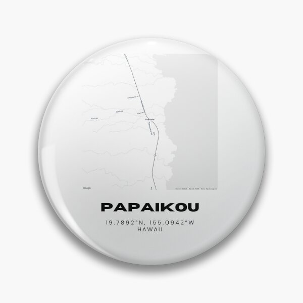 Item preview, Papaikou Hawaii Map | Minimalist Hamakua Coast Location Design designed and sold by RM-Journey.