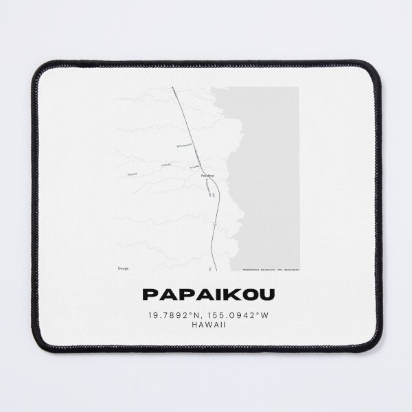 Item preview, Papaikou Hawaii Map | Minimalist Hamakua Coast Location Design designed and sold by RM-Journey.