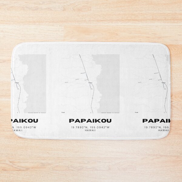 Item preview, Papaikou Hawaii Map | Minimalist Hamakua Coast Location Design designed and sold by RM-Journey.
