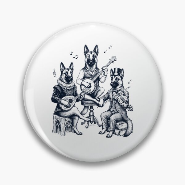 Item preview, Vintage Belgian Malinois Music Instrument Dog Lover designed and sold by dian-rody-crest.