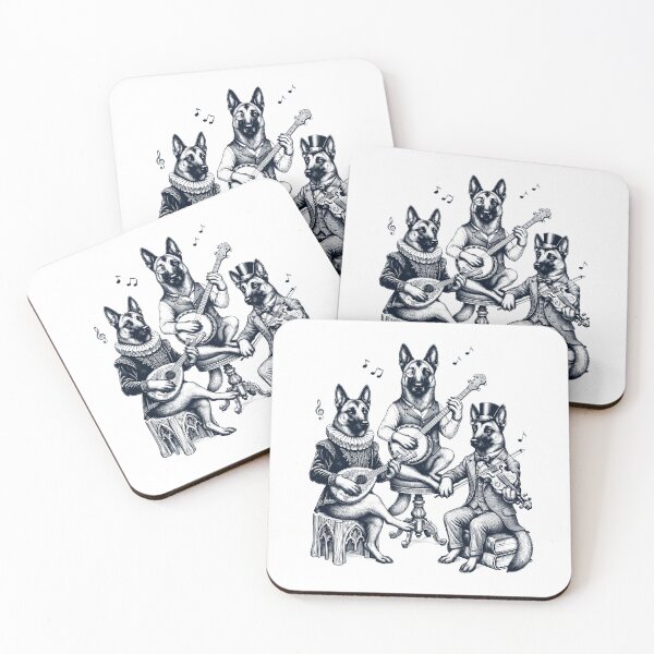 Item preview, Vintage Belgian Malinois Music Instrument Dog Lover designed and sold by dian-rody-crest.