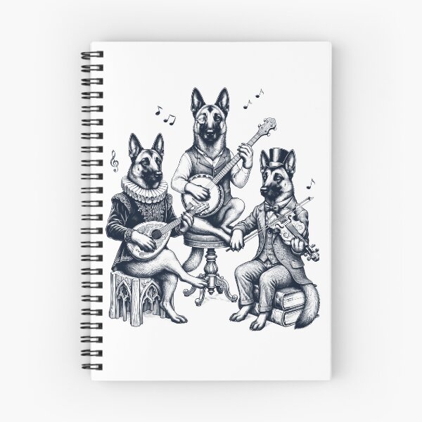 Item preview, Vintage Belgian Malinois Music Instrument Dog Lover designed and sold by dian-rody-crest.
