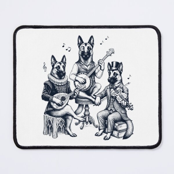 Item preview, Vintage Belgian Malinois Music Instrument Dog Lover designed and sold by dian-rody-crest.