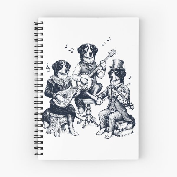 Item preview, Vintage Bernese Mountain Dog Music Instrument Dog Lover designed and sold by dian-rody-crest.