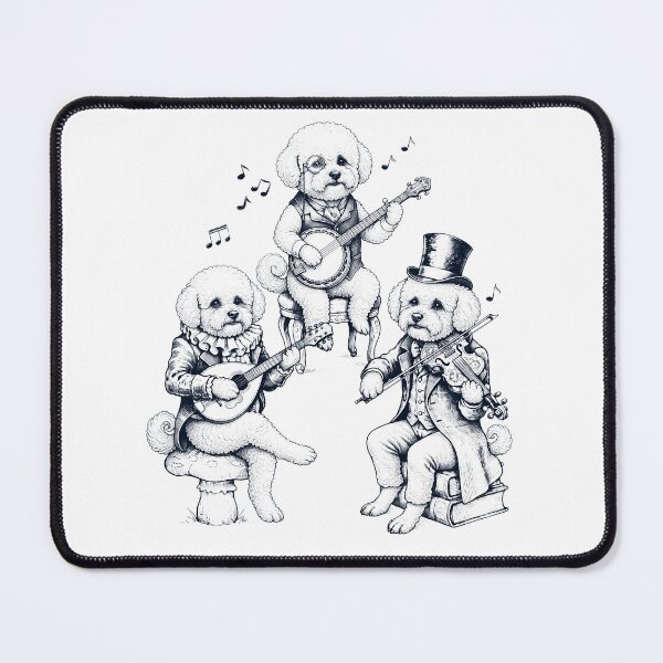 Item preview, Vintage Bichon Frise Music Instrument Dog Lover designed and sold by dian-rody-crest.