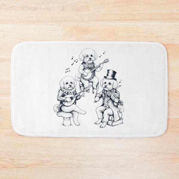 Item preview, Vintage Bichon Frise Music Instrument Dog Lover designed and sold by dian-rody-crest.