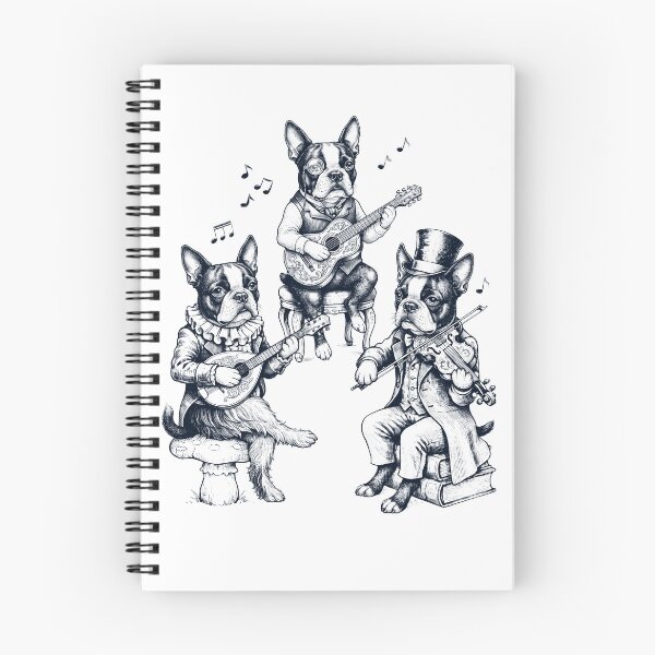Item preview, Vintage Boston Terrier Music Instrument Dog Lover designed and sold by dian-rody-crest.