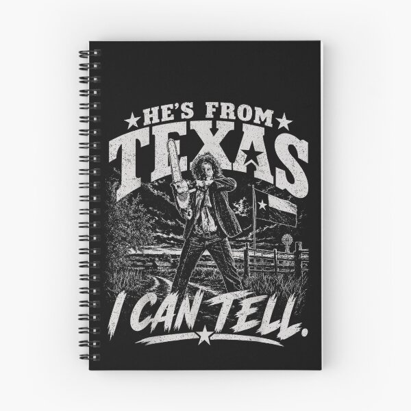 Item preview, He's from Texas I Can Tell Chainsaw Horror Halloween designed and sold by PladypooZztrt.