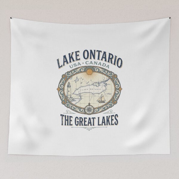 Item preview, Vintage Lake Ontario Maritime Great Lakes Map designed and sold by vtv14.