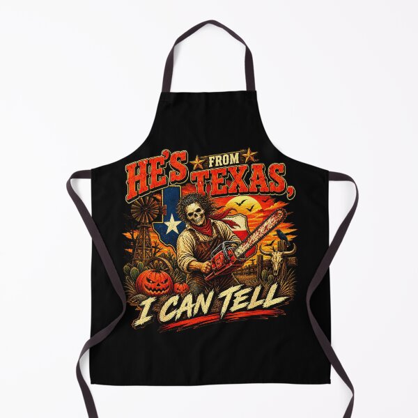 Item preview, Hes From Texas I Can Tell Halloween Skeleton Horror designed and sold by DaveBevitt.