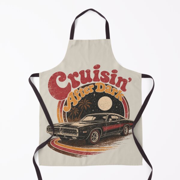 Item preview, Cruisin’ After Dark – Retro Muscle Car Night Drive designed and sold by Automotive Art by Greg.