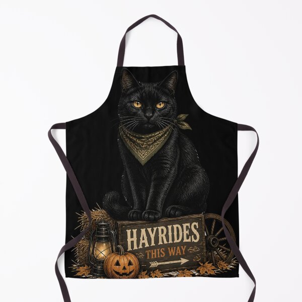 Item preview, Haunted Hayride Cat Retro Halloween Poster Halloween designed and sold by OliviaHayesArt.