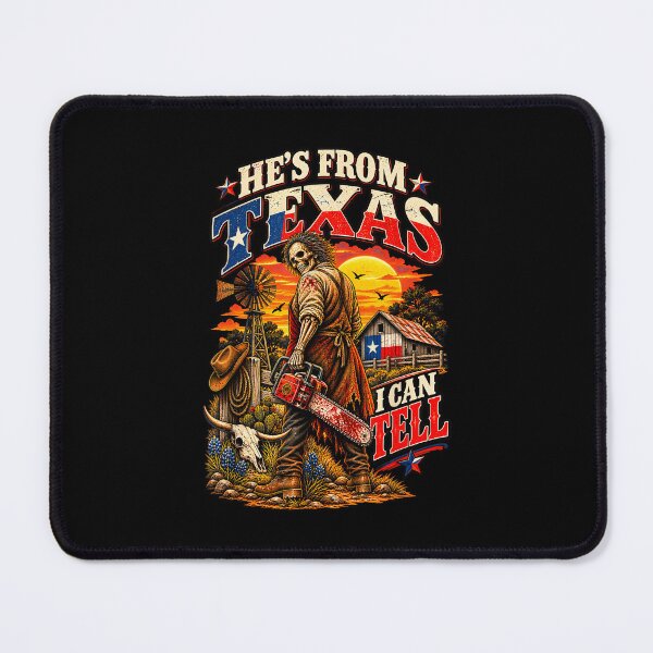 Item preview, Hes From Texas I Can Tell Halloween Skeleton Horror Style designed and sold by DaveBevitt.