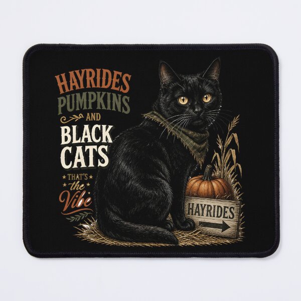 Item preview, Haunted Hayride Cat Gothic Folk Illustration Halloween designed and sold by OliviaHayesArt.