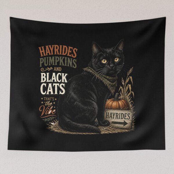 Item preview, Haunted Hayride Cat Gothic Folk Illustration Halloween designed and sold by OliviaHayesArt.