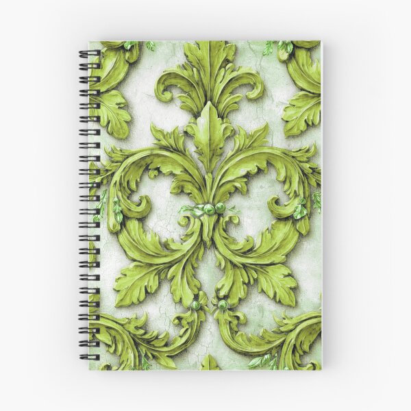 Item preview, Damask Flourish Olive Green designed and sold by Wordsmith-Cafe.