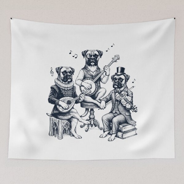 Item preview, Vintage Boxer Dog Music Instrument Dog Lover designed and sold by dian-rody-crest.