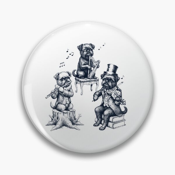 Item preview, Vintage Brussels Griffon Music Instrument Dog Lover designed and sold by dian-rody-crest.
