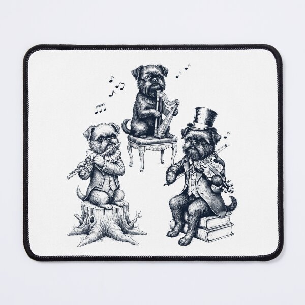 Item preview, Vintage Brussels Griffon Music Instrument Dog Lover designed and sold by dian-rody-crest.