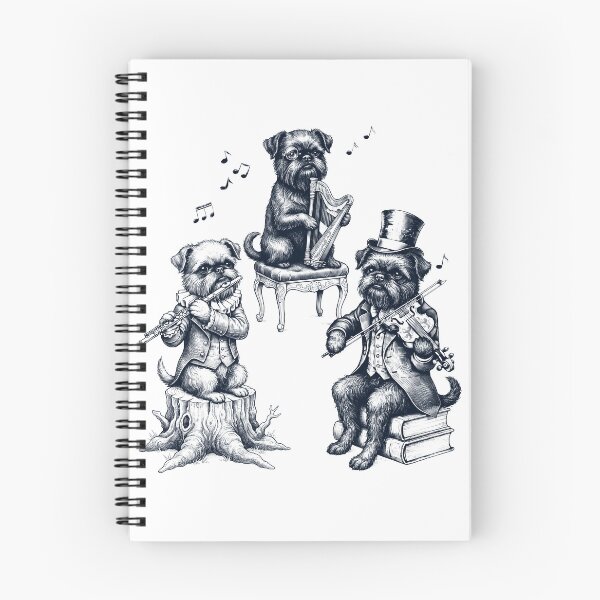 Item preview, Vintage Brussels Griffon Music Instrument Dog Lover designed and sold by dian-rody-crest.