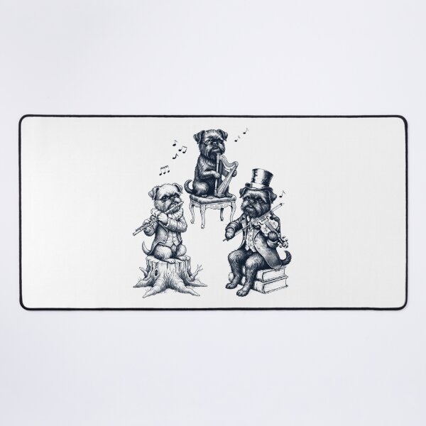 Item preview, Vintage Brussels Griffon Music Instrument Dog Lover designed and sold by dian-rody-crest.