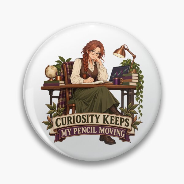 Item preview, Curiosity Keeps My Pencil Moving Anime Trader designed and sold by Bikivuno.