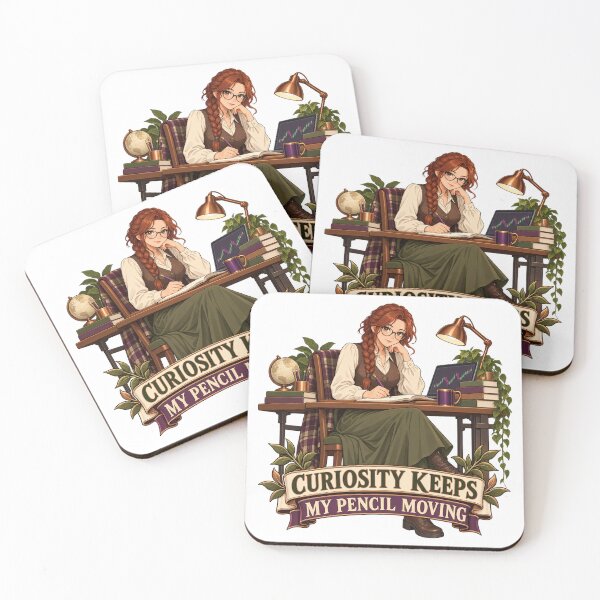 Item preview, Curiosity Keeps My Pencil Moving Anime Trader designed and sold by Bikivuno.