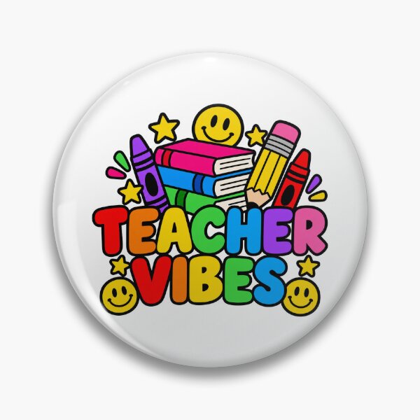 Item preview, teacher vibes happy book crayons designed and sold by OCD_JESSICA.
