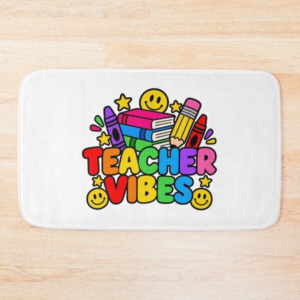 Item preview, teacher vibes happy book crayons designed and sold by OCD_JESSICA.