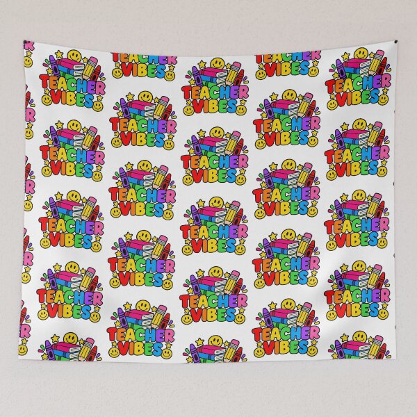 Item preview, teacher vibes happy book crayons designed and sold by OCD_JESSICA.