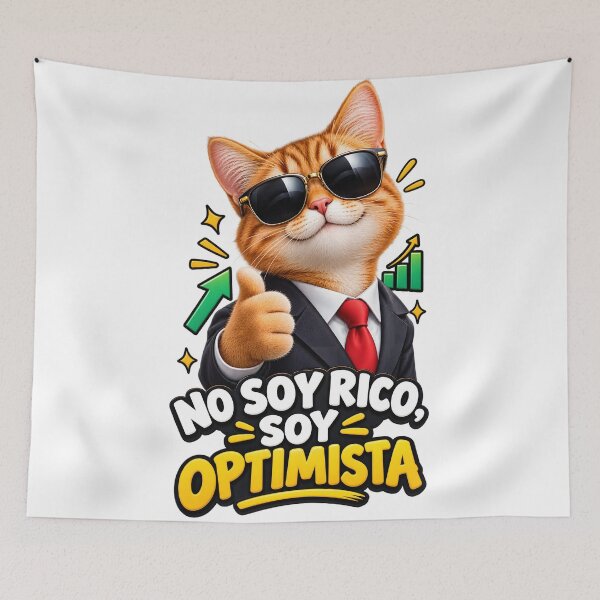 Item preview, Business cat optimist: I'm not rich, I'm optimistic designed and sold by LINSSEX Style • Urban & Sport Streetwear.