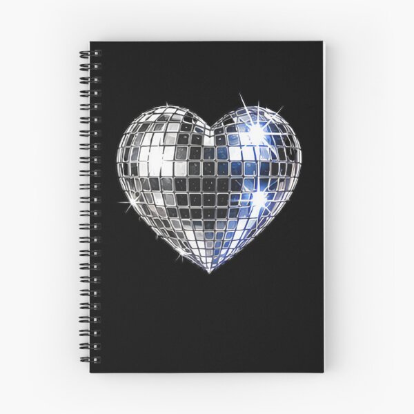 Item preview, Silver Heart Disco Ball Sparkle 70s Party Metallic Silver Disco Ball Heart Mirror Graphic designed and sold by Jt41.