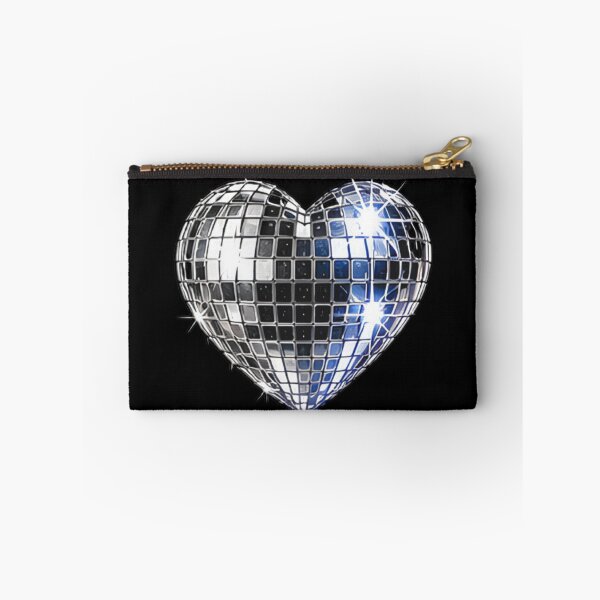 Item preview, Silver Heart Disco Ball Sparkle 70s Party Metallic Silver Disco Ball Heart Mirror Graphic designed and sold by Jt41.