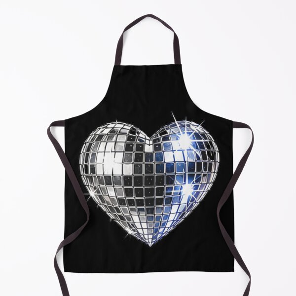 Item preview, Silver Heart Disco Ball Sparkle 70s Party Metallic Silver Disco Ball Heart Mirror Graphic designed and sold by Jt41.