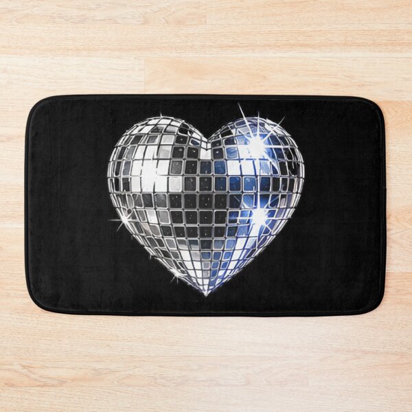 Item preview, Silver Heart Disco Ball Sparkle 70s Party Metallic Silver Disco Ball Heart Mirror Graphic designed and sold by Jt41.