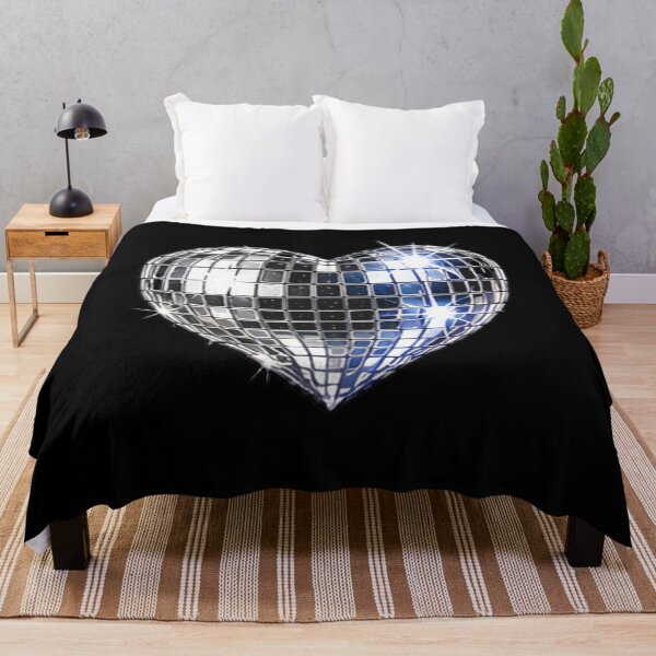 Item preview, Silver Heart Disco Ball Sparkle 70s Party Metallic Silver Disco Ball Heart Mirror Graphic designed and sold by Jt41.