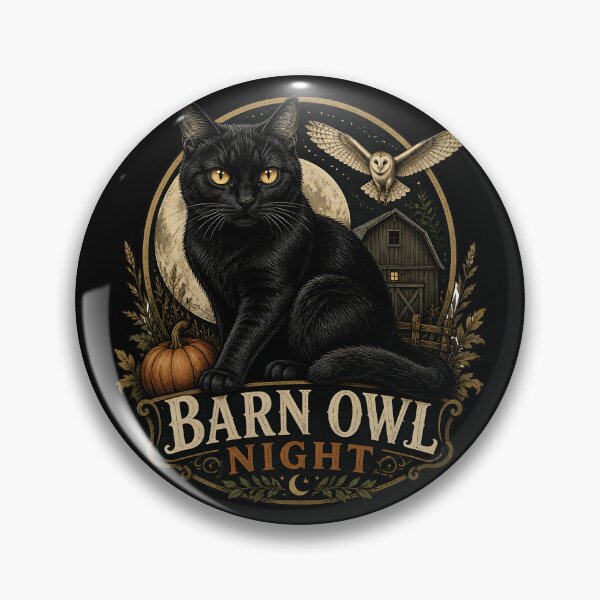 Item preview, Barn Night Cat Gothic Folk Illustration Halloween designed and sold by OliviaHayesArt.
