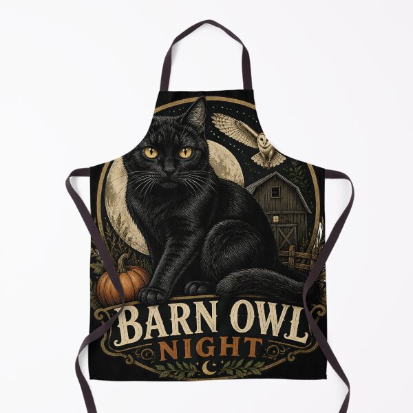 Item preview, Barn Night Cat Gothic Folk Illustration Halloween designed and sold by OliviaHayesArt.