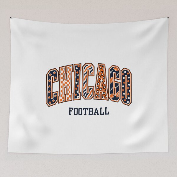 Item preview, Chicago Football Retro Patchwork Graphic Tee designed and sold by MessiasTruax.