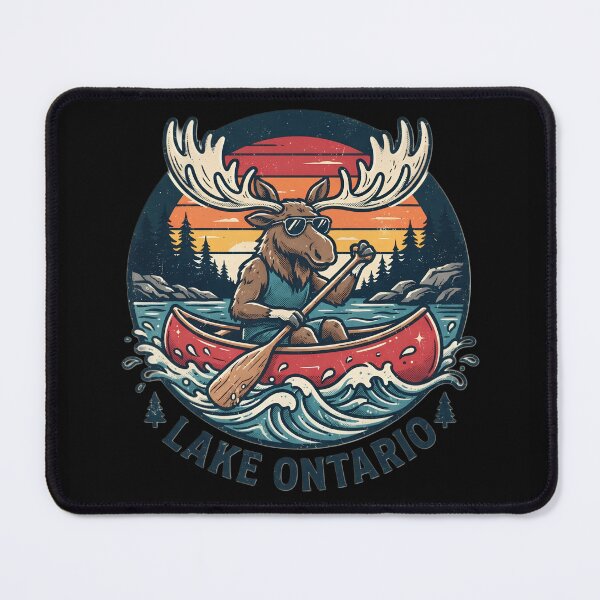 Item preview, Vintage Moose in a Canoe – Canadian Lake Adventure Gift designed and sold by Zizo-DR44.