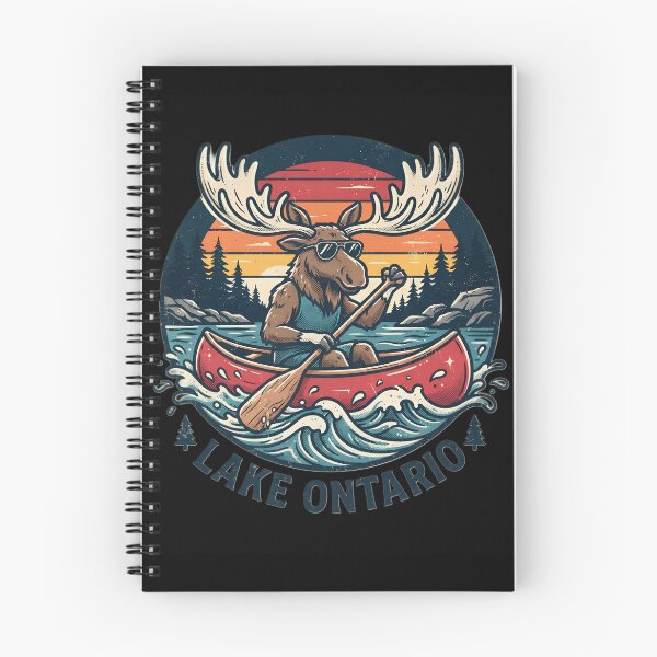 Item preview, Vintage Moose in a Canoe – Canadian Lake Adventure Gift designed and sold by Zizo-DR44.