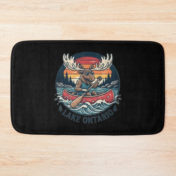 Item preview, Vintage Moose in a Canoe – Canadian Lake Adventure Gift designed and sold by Zizo-DR44.