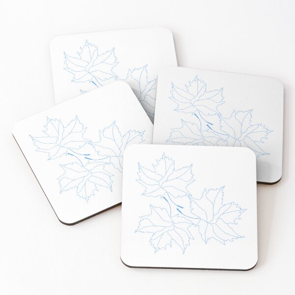 Item preview, Blue Dot Maple Leaves  designed and sold by RoydonRoadTees.