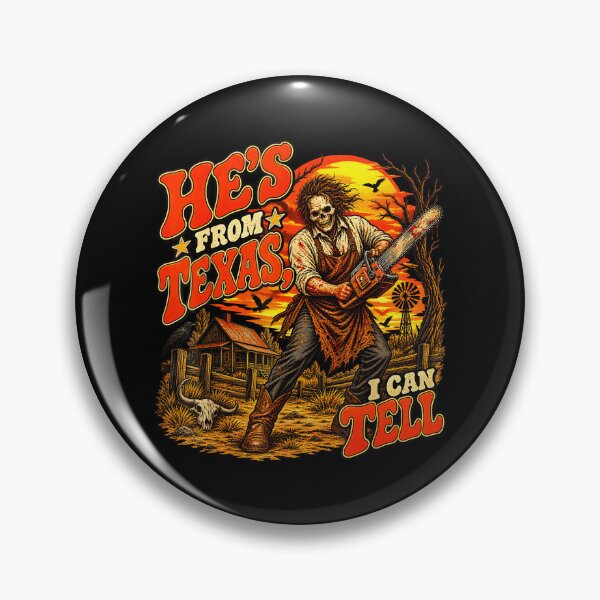 Item preview, Hes From Texas I Can Tell Halloween Skeleton Horror Vibes designed and sold by DaveBevitt.