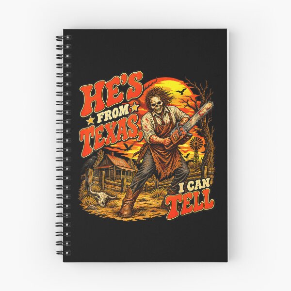 Item preview, Hes From Texas I Can Tell Halloween Skeleton Horror Vibes designed and sold by DaveBevitt.