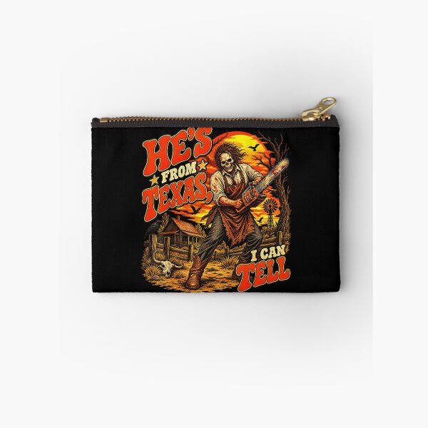 Item preview, Hes From Texas I Can Tell Halloween Skeleton Horror Vibes designed and sold by DaveBevitt.