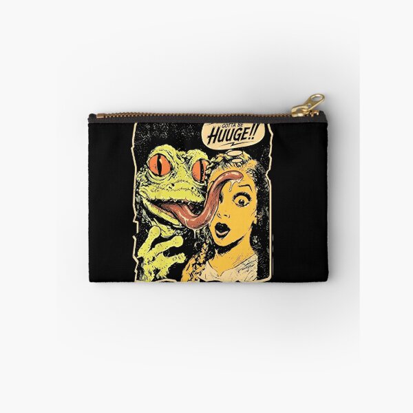 Item preview, His Tongue Gotta Be Huuuge Retro Horror Frog Comic Design designed and sold by MiALopezArt.