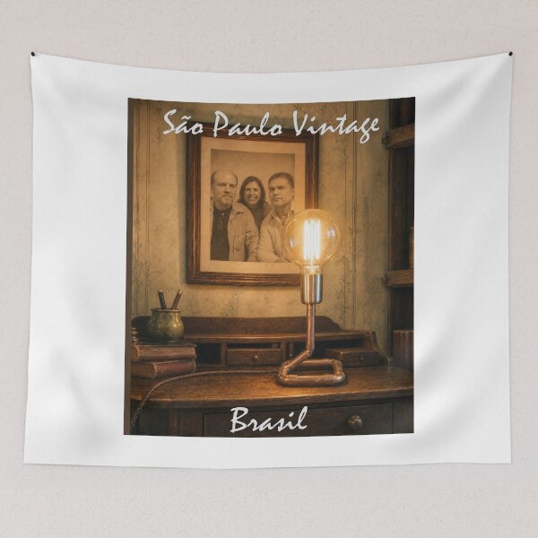 Item preview, Copper Lamp Beside Framed Portrait – Sepia Memory Decor designed and sold by Sampa In Focus.